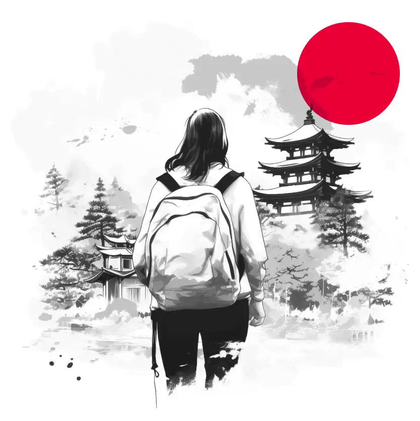 Tourist in Japan graphic