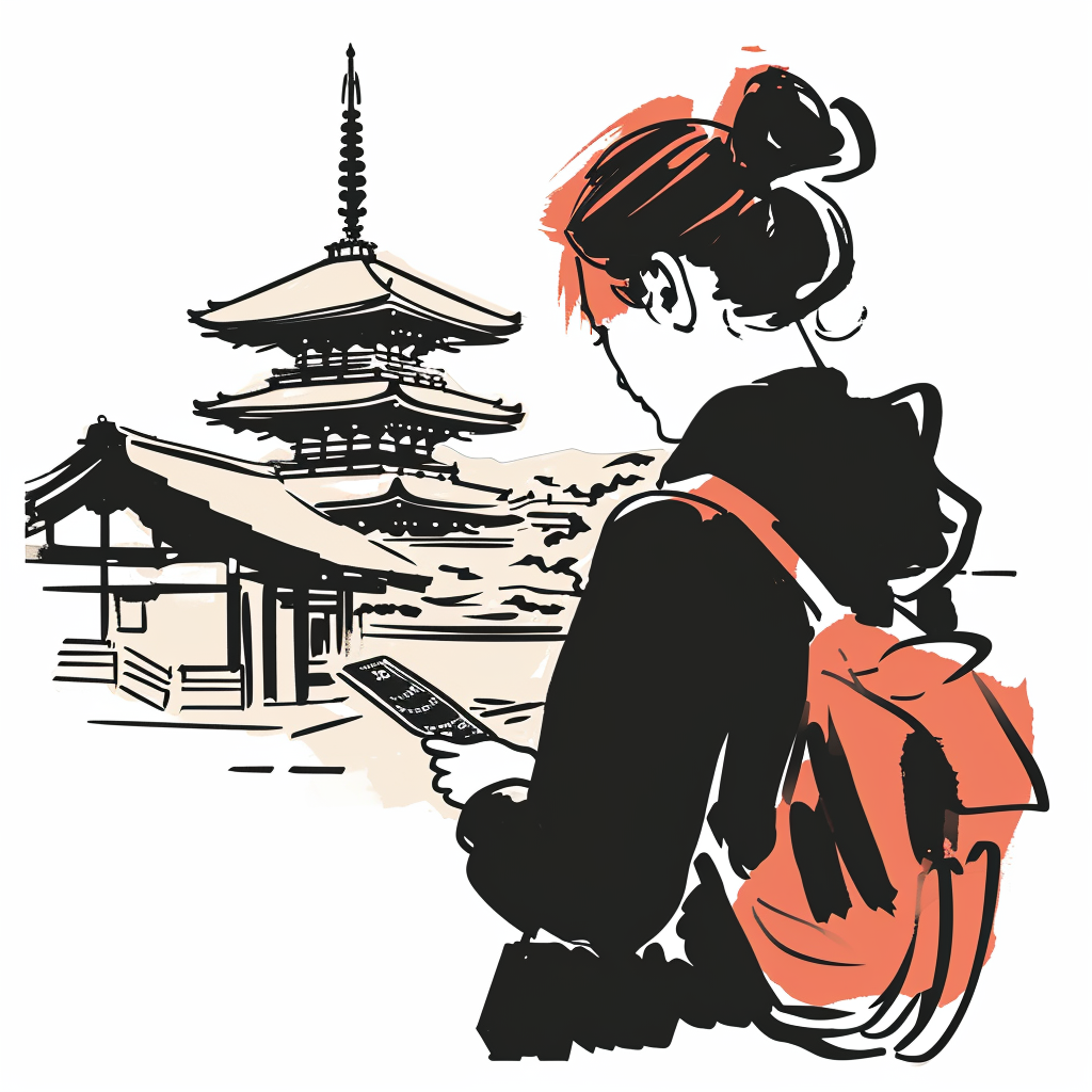 Tourist in Japan graphic